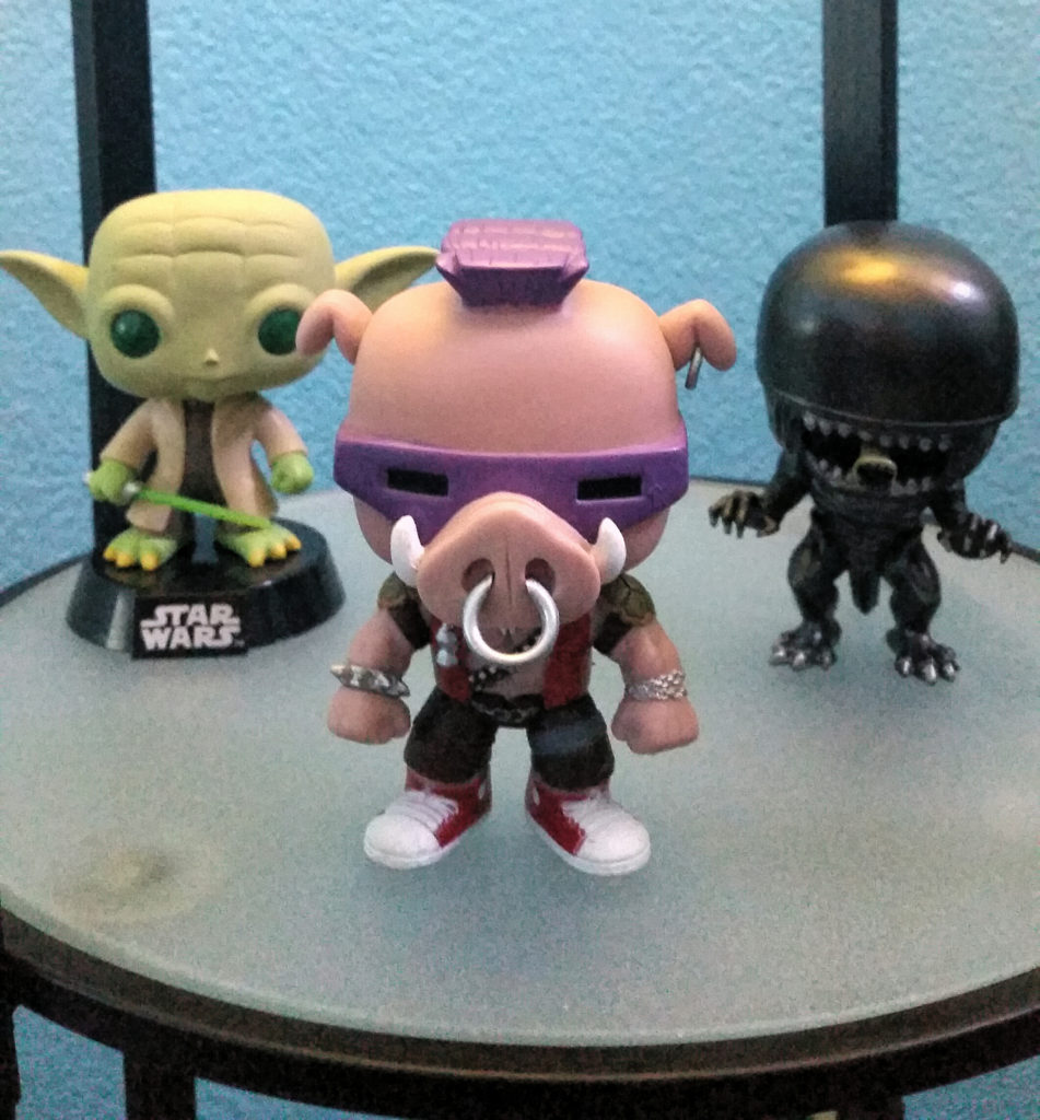 My office buddies: Yoda, Bebop, and Alien