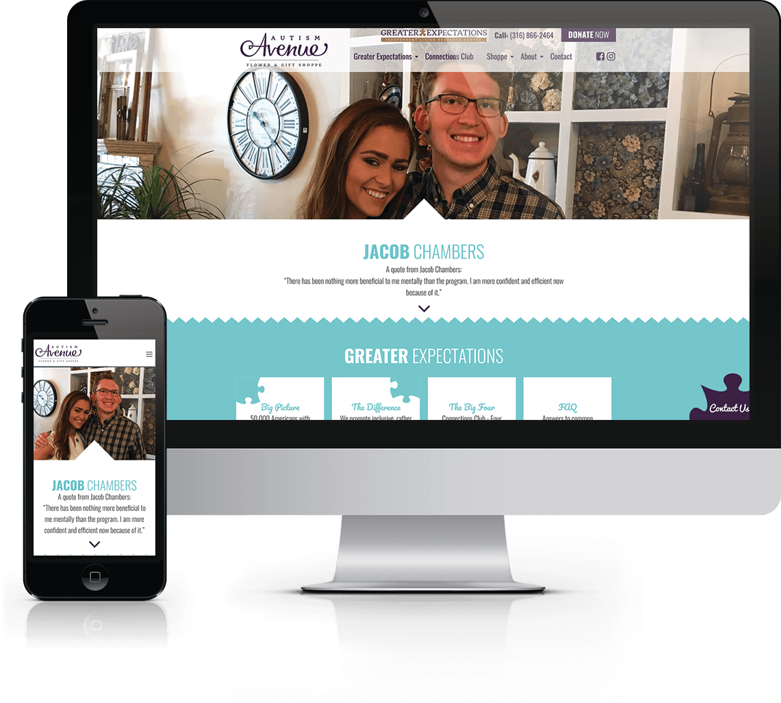 WordPress website for Wichita-area retail shop that supports the Great Expectations program