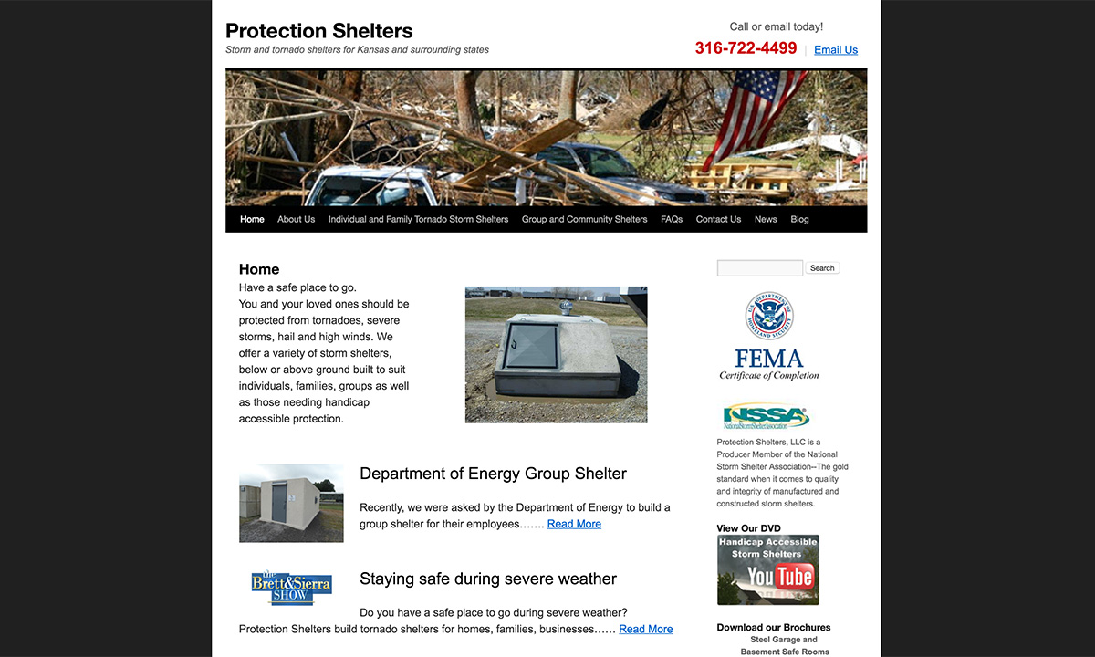 Protection Shelters Old Website