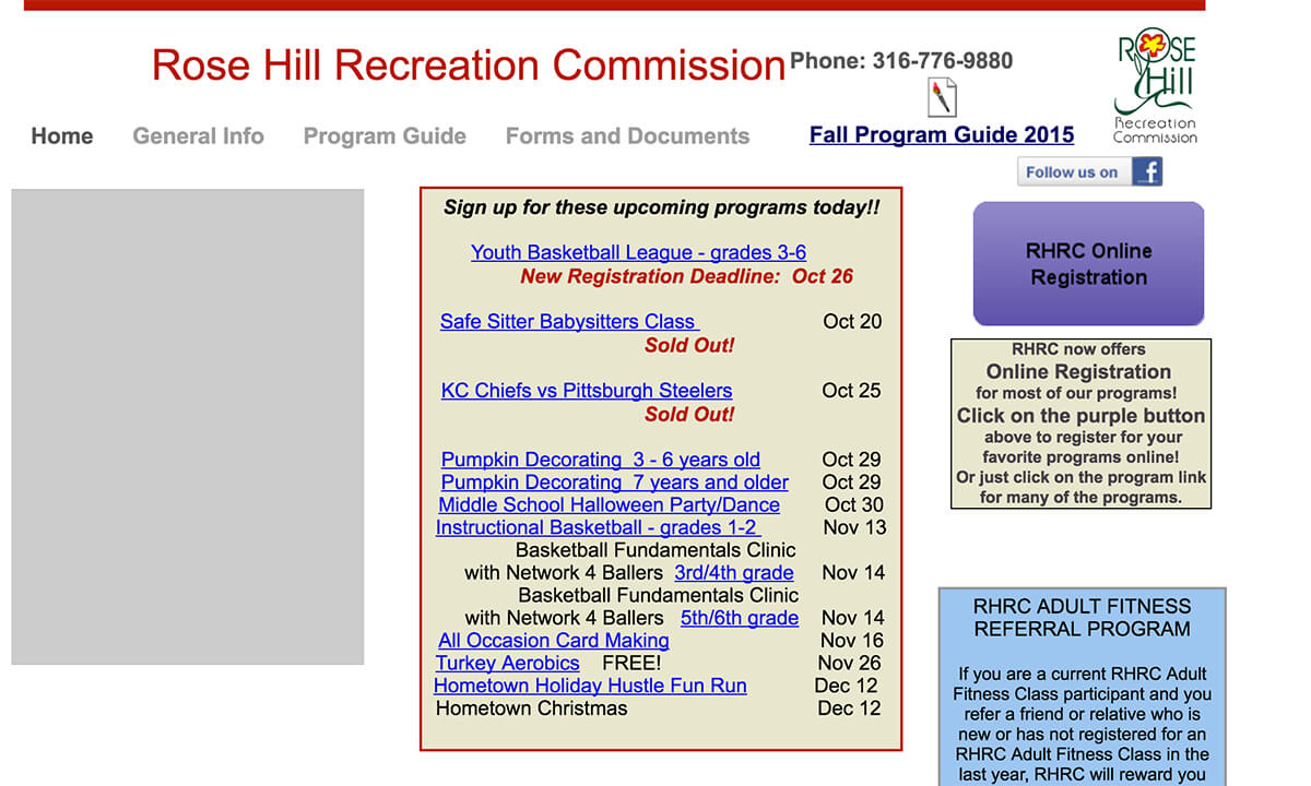 Rose Hill Recreation Commission - Before