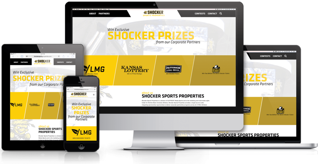 Custom Shocker Sports Properties Website Pops with Contest Entries