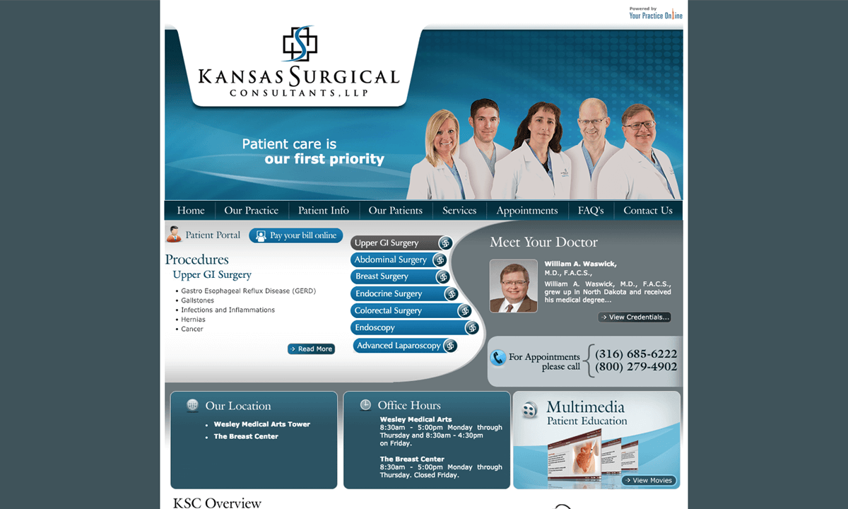 Kansas Surgical Consultants Old Website