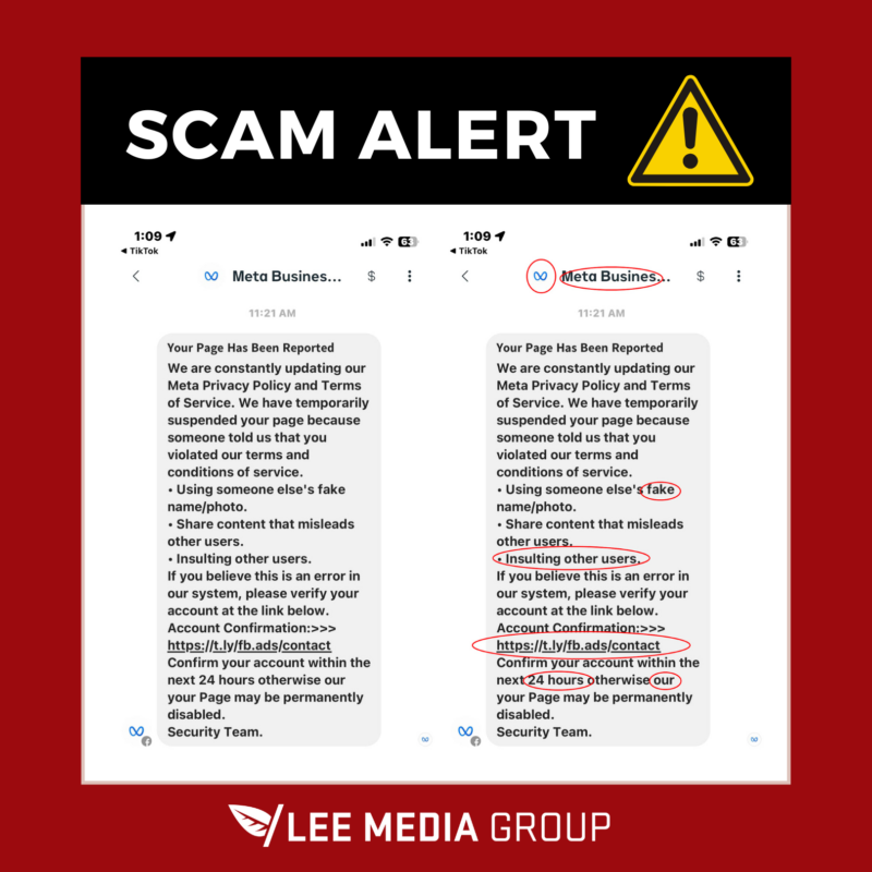 recent scam messages on facebook and how to recognize scams from lee media group