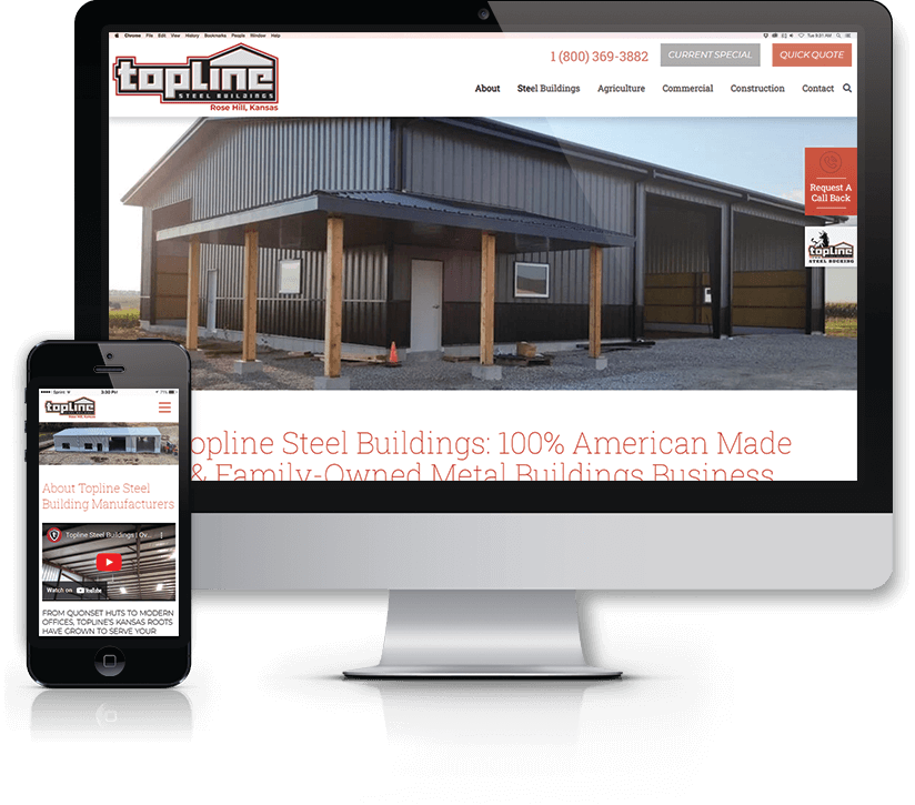 Topline Steel Buildings Website Design