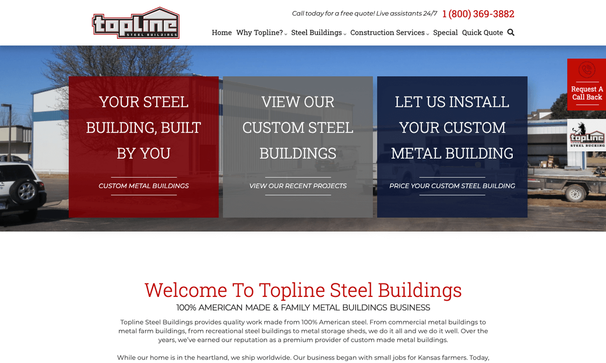 Topline Steel Buildings Previous Homepage