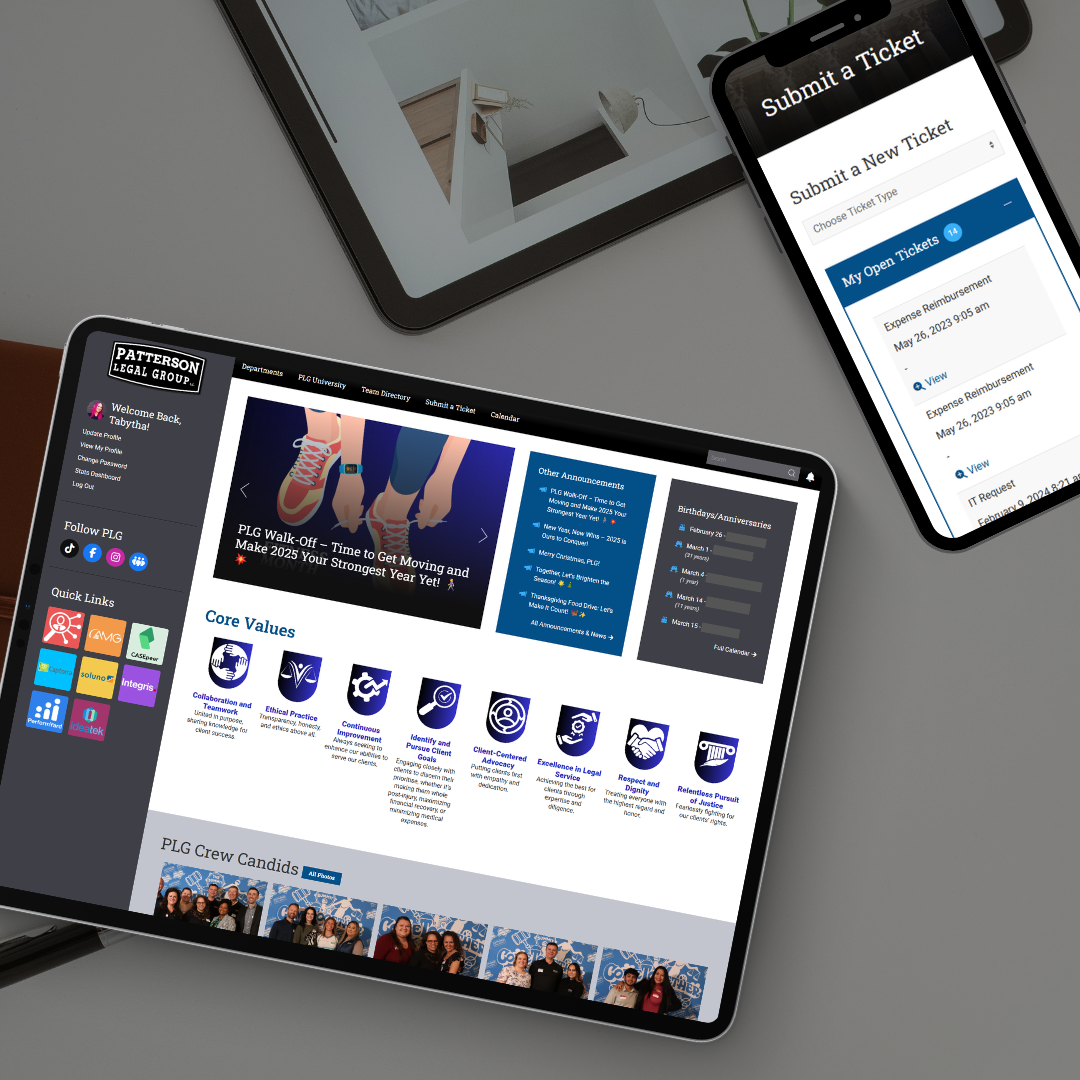 Patterson Legal Group Staff Portal / Intranet.
