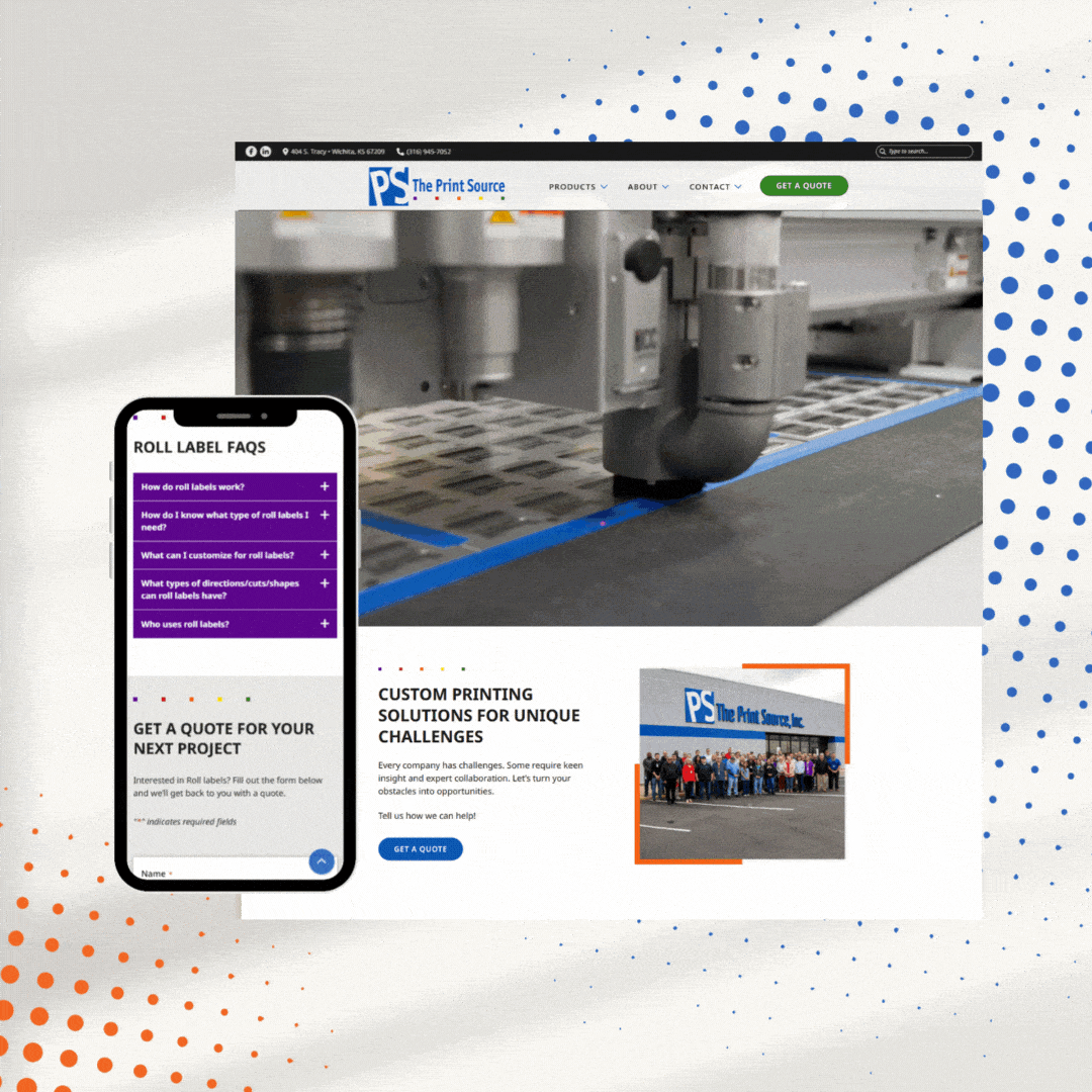 the print source's redesigned website
